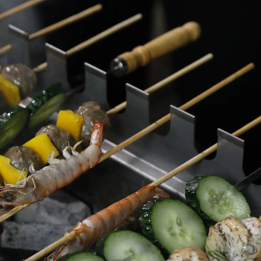Holds 8 Skewers Compact 5V DC Motor Rotisserie Camping Outdoor Electric Philippines Charcoal BBQ Grills