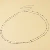 Silver double-layer waist chain
