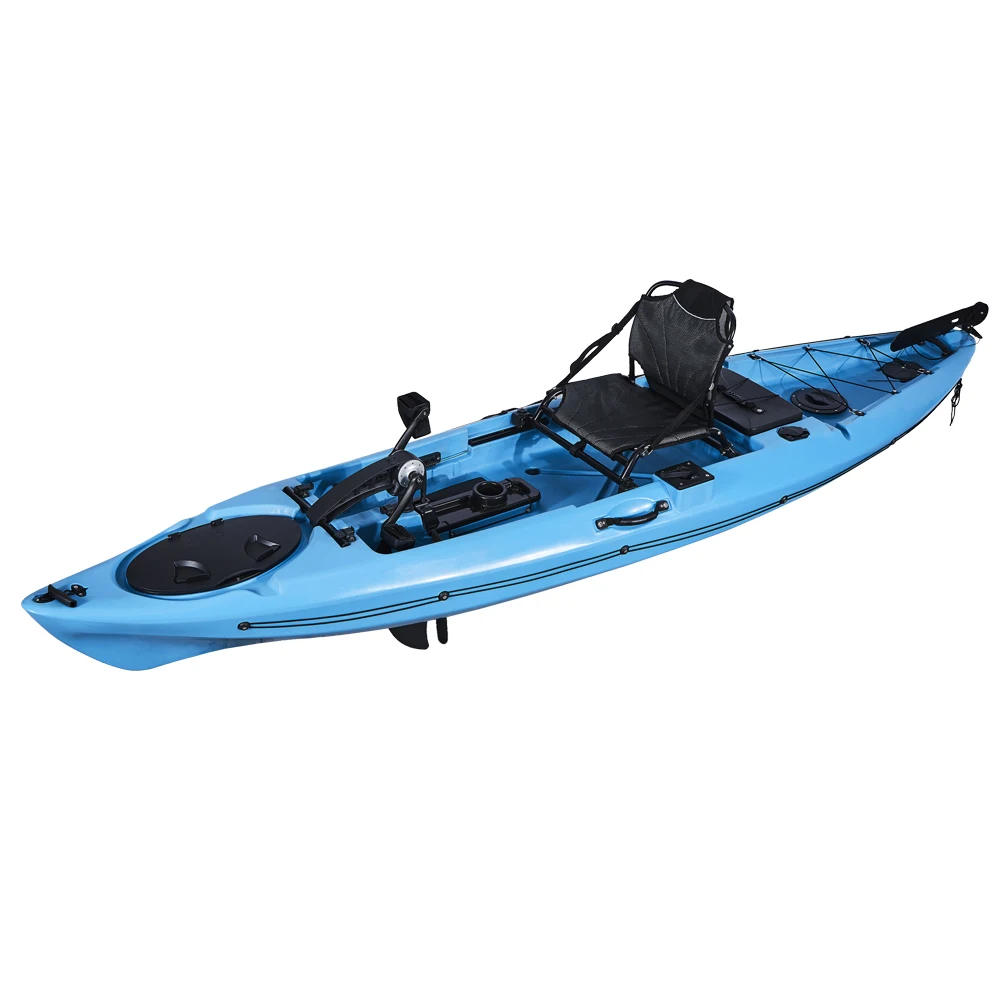 New Style Lldpe Rowing Single Fishing Pedal Kayak, 12ft Sea Kayak