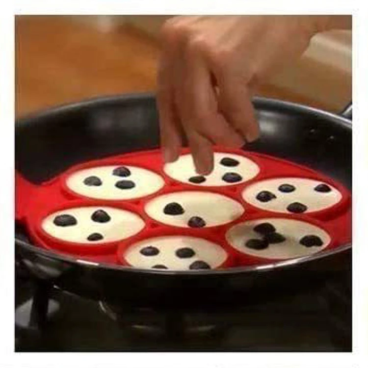 Silicone Omelet Maker Ring Nonstick Pancake Flip Mold For Kitchen Baking, Free Shipping