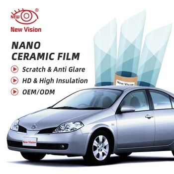 1.52X30m 2Ply Nano Ceramic Film Car Window Glass Tint Film Light Blue 70% VLT High Insulation UV Rejection Car Window Film