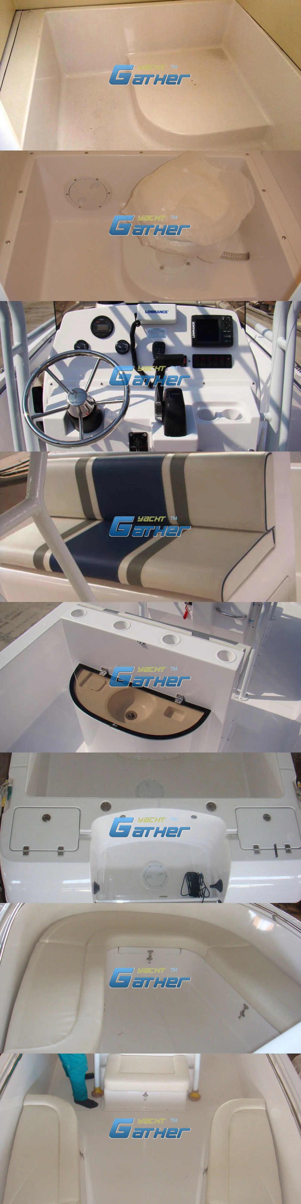 Gather Yacht 27ft Fiberglass Speed Boat Center Console Fishing Boats