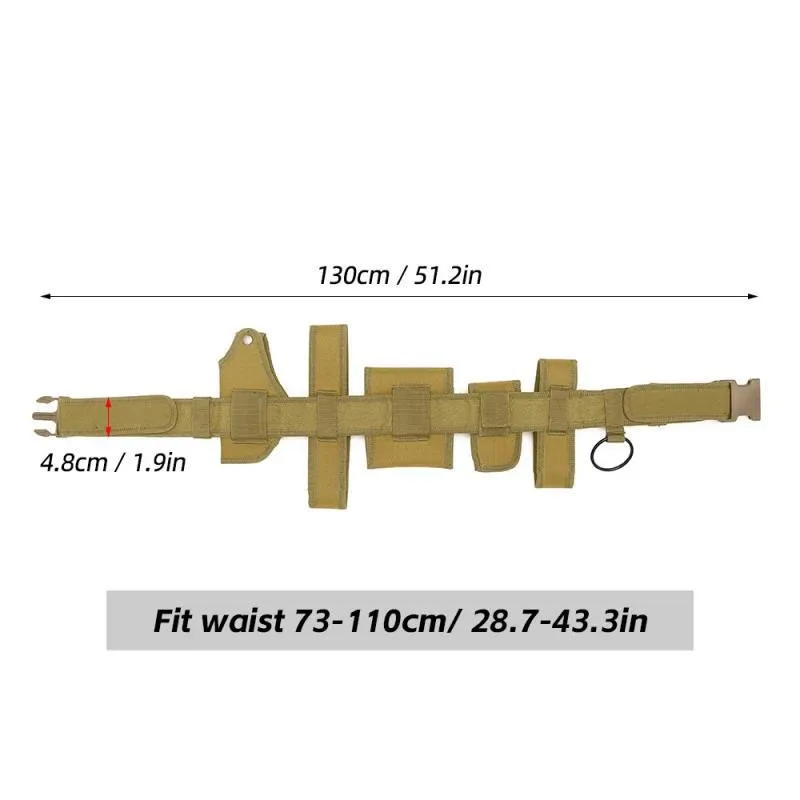 Adjustable Heavy Duty Utility Belt Quick-Release Belts with Pouch for Tactical Security Tactical Accessory Security Belt