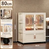 80cm-1layer+double door+Transparent White