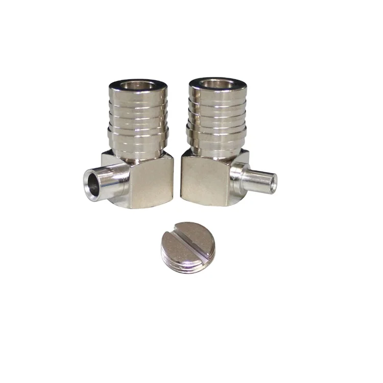 Factory Direct Sale QMA-JWB3 Connector Male Angle QMA RF Connector for RG141 RG402 Communication Cables