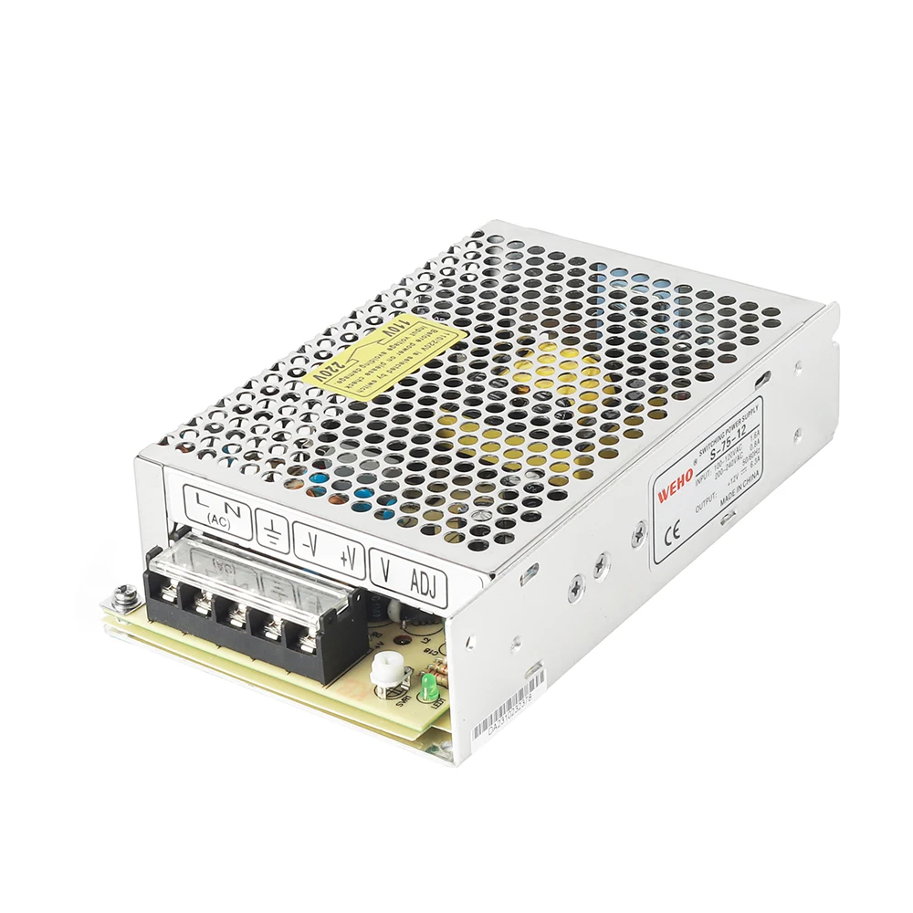 Bloc D'Alimentation LED Slim 75W 12V 6A IP20 - Puissant Et Fiable
