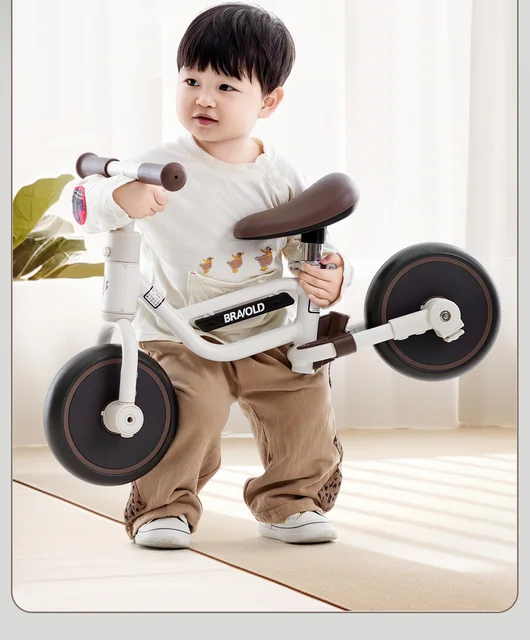 Multifunctional 4-in-1 Children's Balance Bike for Toddlers Aged 1-6 Years Car-Style Bicycle for Beginner Walk and