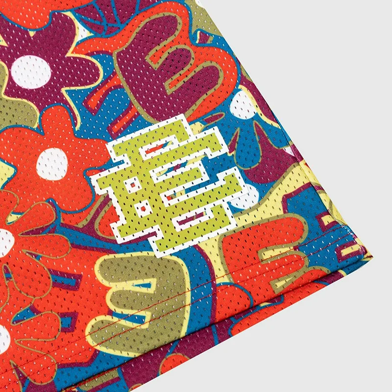 Summer Breathable Mesh Oversized Men Shorts Custom Printed Graphic  Casual Fiess Beach Shorts411_voghion.com