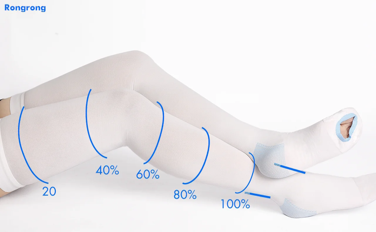 Professional Medical 1318 Mmhg T.e.d. White Thigh Length Antiembolism Antithrombotic Stockings