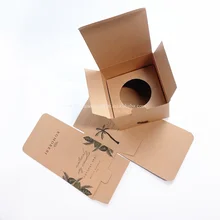 Degradable LOGO Printed kraft paper box candle gift box candle packaging with paper insert
