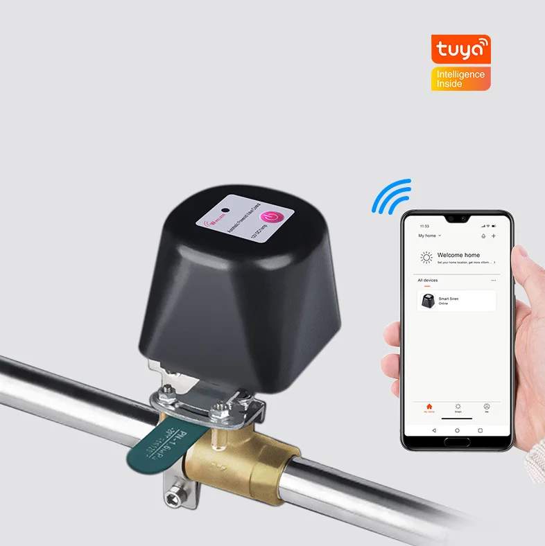 Умный Wi-Fi газовый манипулятор водяной клапан DN15 DN20 контроллер отключения Tuya Alexa Google Assistant
