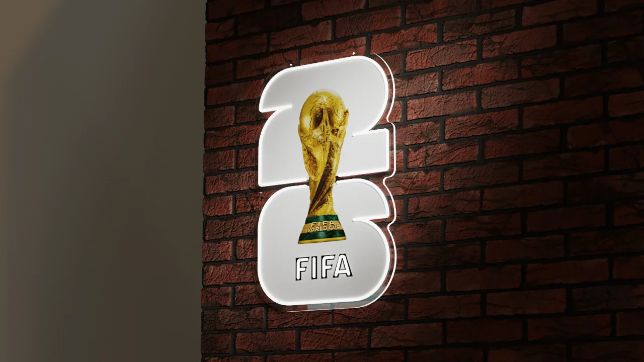 fifa2026 world cup neon sign