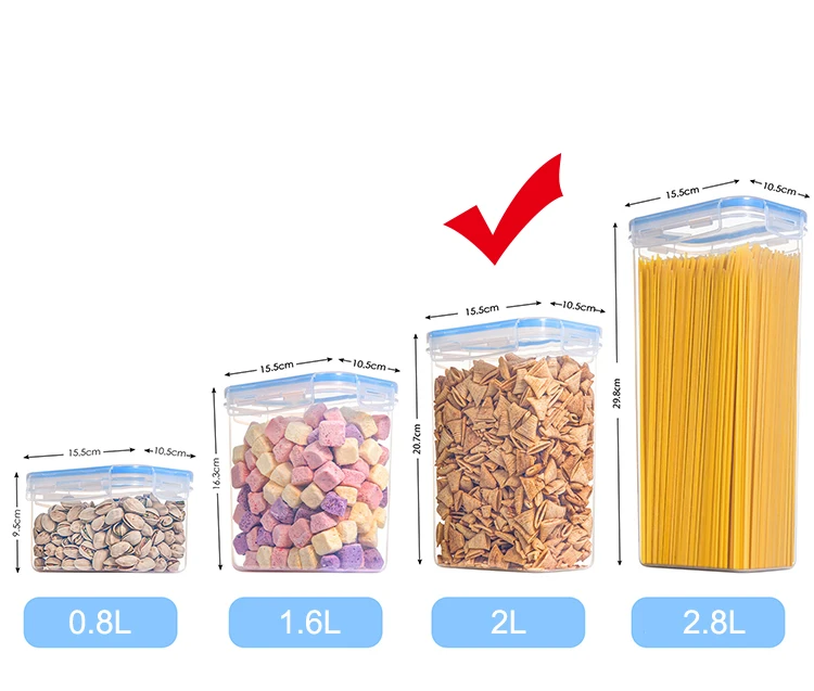 wholesale airtight plastic dry food cereal