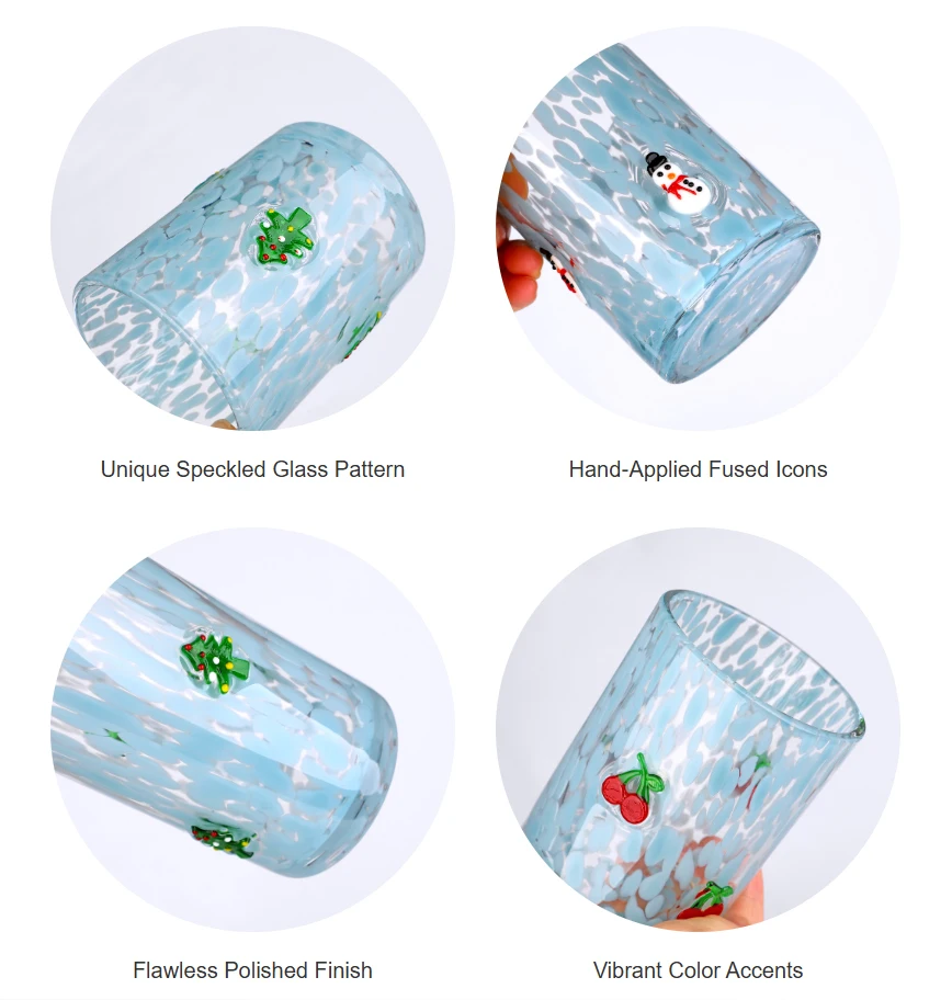 Personalised Drinking Confetti Water Blue Highball Glasses Cocktail Tumbler Glass Cup logo Kristall