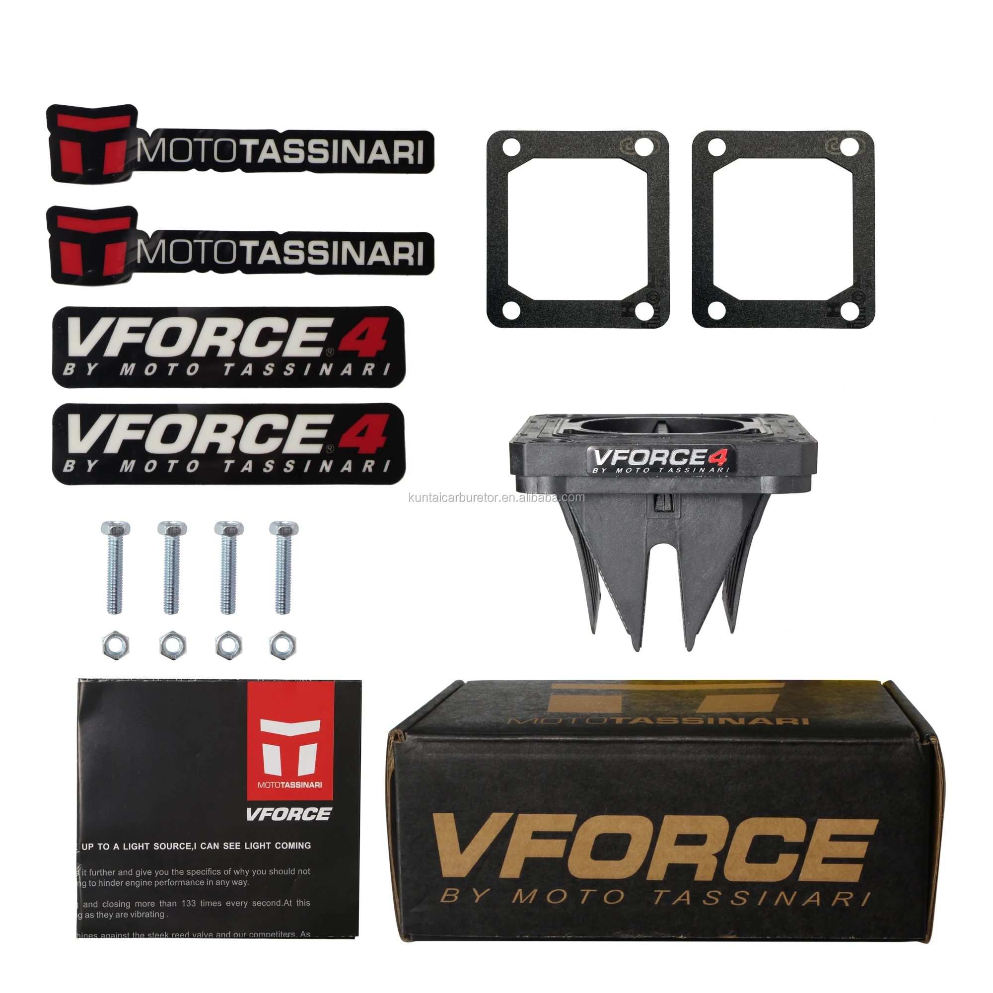 Intake Reed Valve W/ Spacers Fit Yamaha YFZ350 Banshee RZ350 RD250 Carbon Fiber 