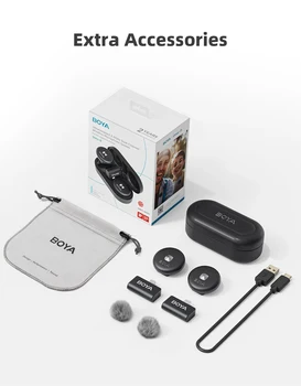 BOYA Microphone D/U Wireless Lapel Mini Microphone Condenser Microphone Suitable for  Phones Android Smartphones Live Streaming product image