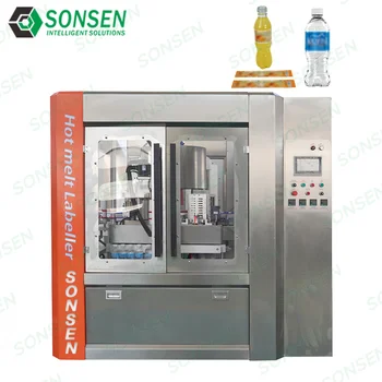 SONSEN Industrial Custom Rotary Hot Melt Automatic Labeling Machine Small Business Cosmetic Packaging Labeller Machine