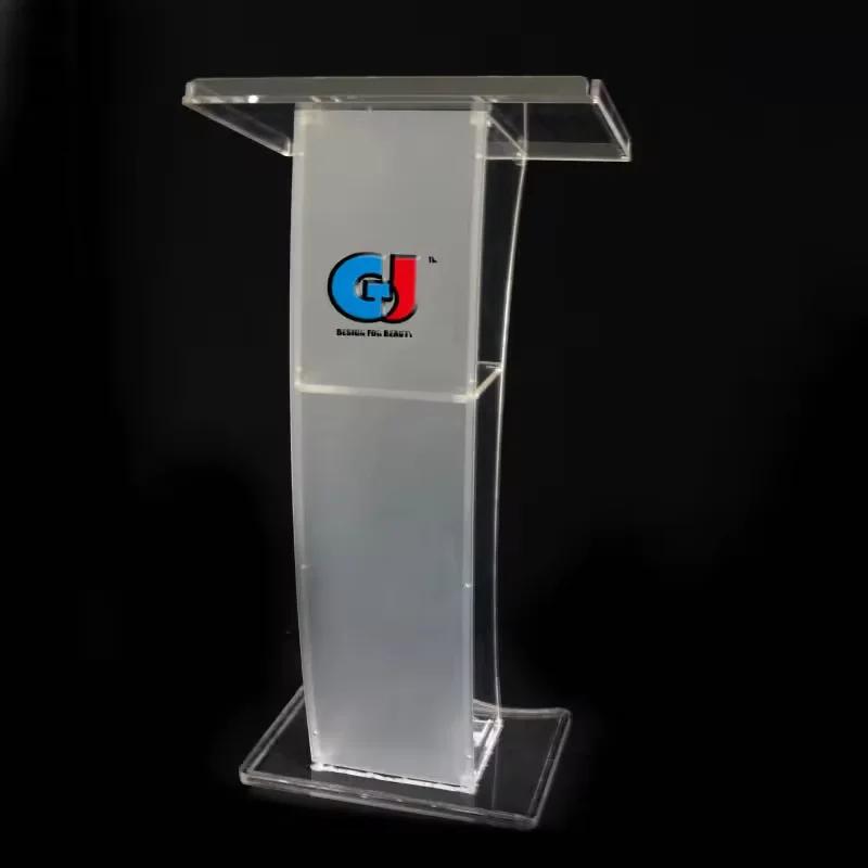 Gaojian Professional Acrylic Podium Conference Table and Award Reception Lectern Platform for Church or Office Wedding Usage