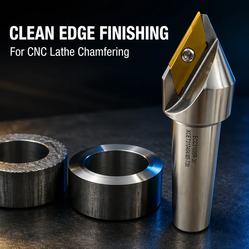 CNC Lathe Chamfering Tools Tungsten Carbide Boring Bar XCET310404 Compatible 30 45 60 Degrees Altin Coating OEM Customizable