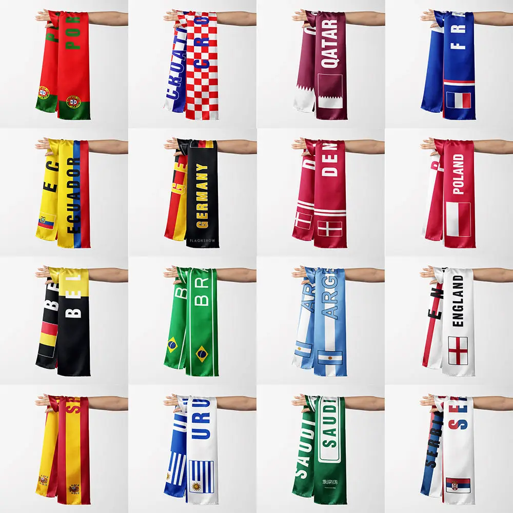 Gahumi Factory Custom Any Printing All Countries Flag Scarf Fans Scarf Football Sport Games Fans Scarves