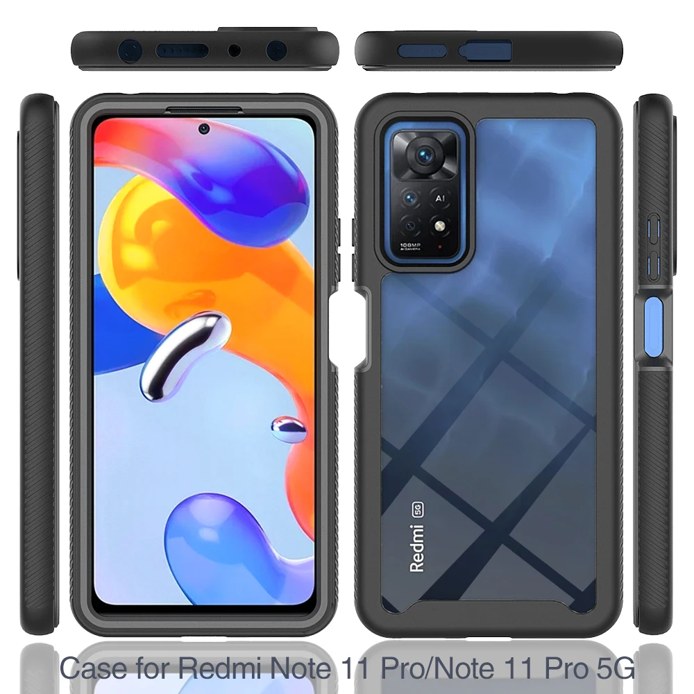 Full Body Protection Shockproof Mobile Phone Bags for Xiaomi Redmi Note 11 12 13 Pro 5G Global Version Case