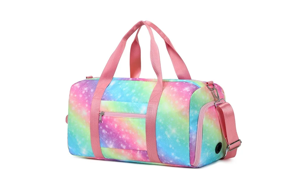 Wholesale Unicorn Pinl Color Kids Overnight Duffel Bag Carry on Tote Bag  for Girl From m.