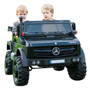 Mercedes Benz Unimog Licensed Ride-On Toy for Kids Oversized Brushless Motor 3*12V Battery Remote Control Plastic Material