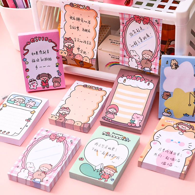 Wholesale Cute Cartoon Portable Sticky Notes Custom Logo Creative ...
