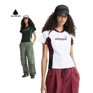 Custom Hip-hop Print T Shirts for Woman Custom Logo Loose Streetwear Tee Stylish Casual Women's T-Shirt Summer