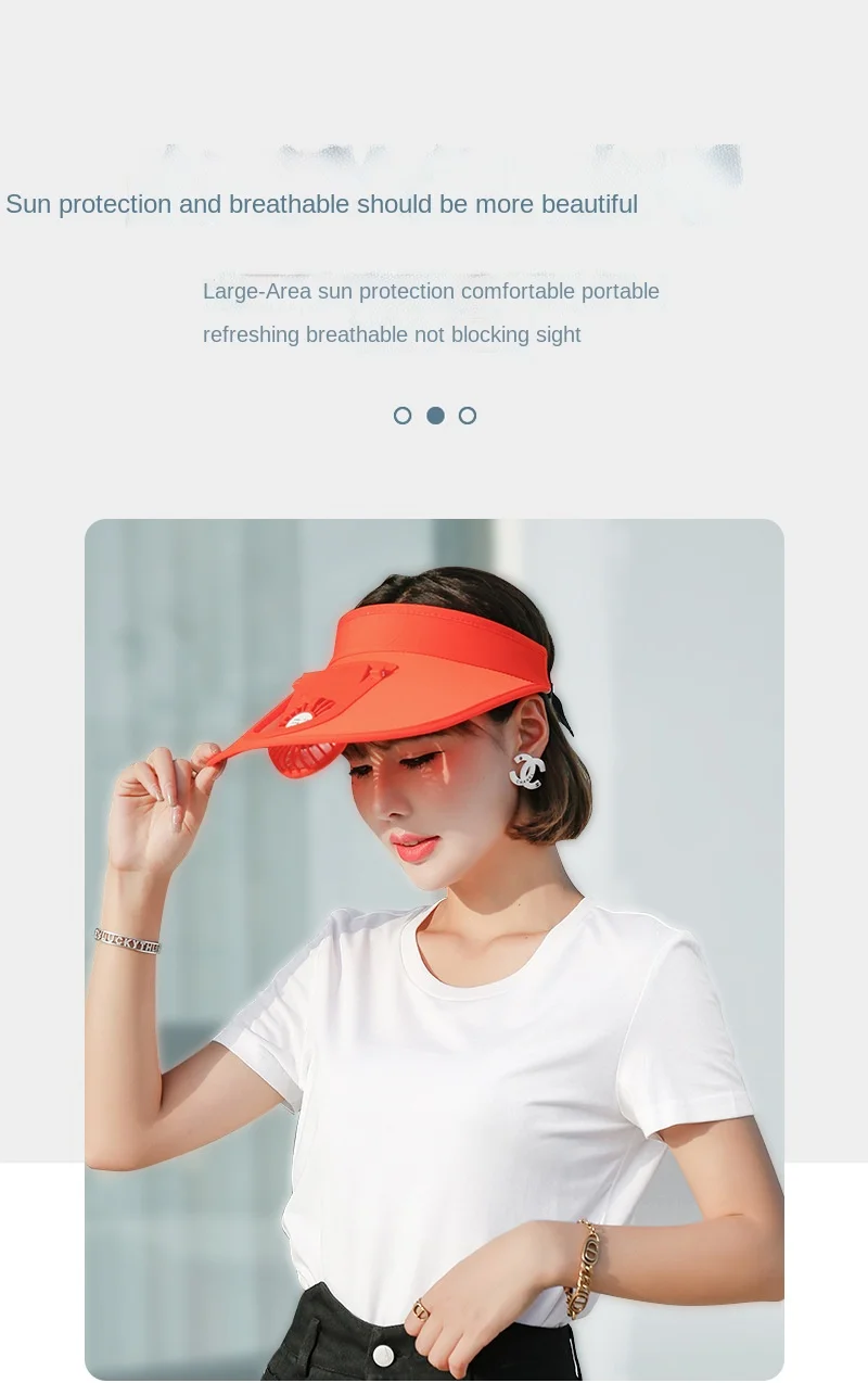 MTBB Rechargeable Fan Cap Solar Panel Powered Hats Summer Beach Outdoor Carton Adult Children Visor