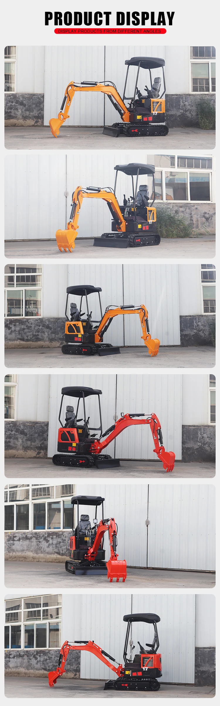 Free Shipping!! Chinese Mingyang MY17 Mini Digger Bagger Crawler Excavator 1 Ton Mini Excavator with EPA EURO 5 supplier