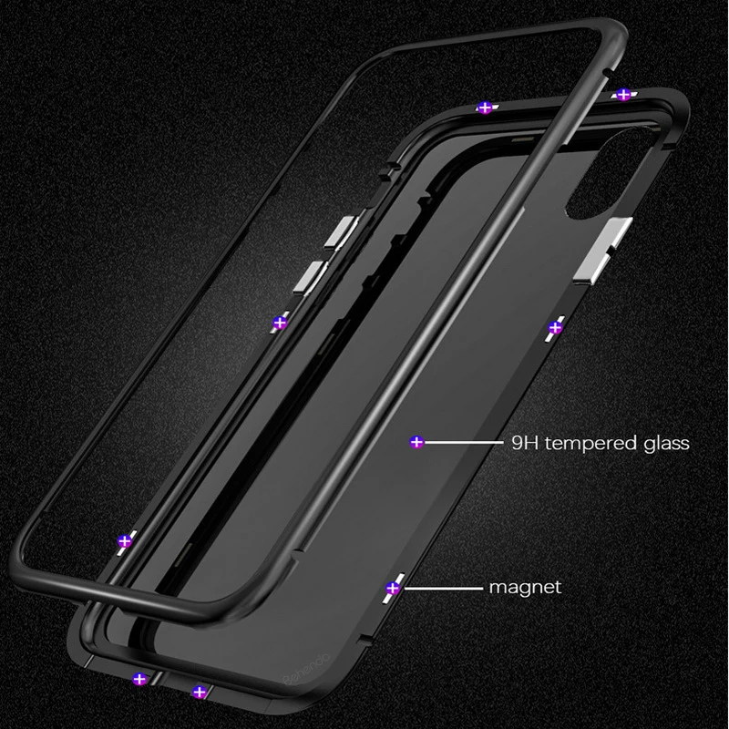 2024 Factory Wholesale Cell Phone case Metal Magnetic Mobile Phone Case Magnetic Cellphone Covers Magnet case