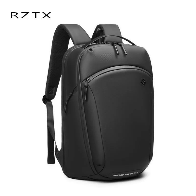 business laptop backpack factories Men's Black PU Leather Made in San Francisco Factory Hot Sell Anti Theft