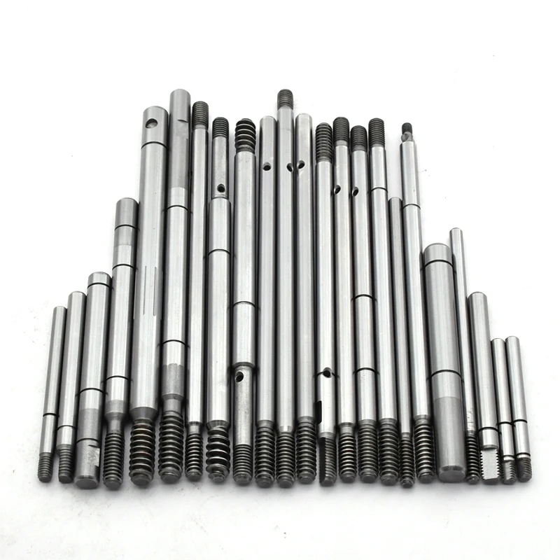 Electric Motor Shafts Round Plain Screw Solid Steel Shaft factory