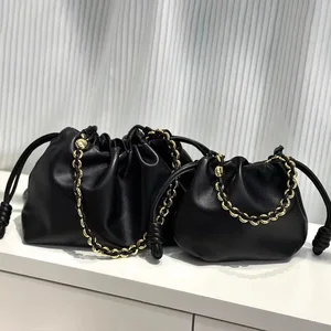 Cowhide Cloud Bag, 2026 New Style, Pull-string Lucky Bag, Banquet Bag, Genuine Leather Women's Bag