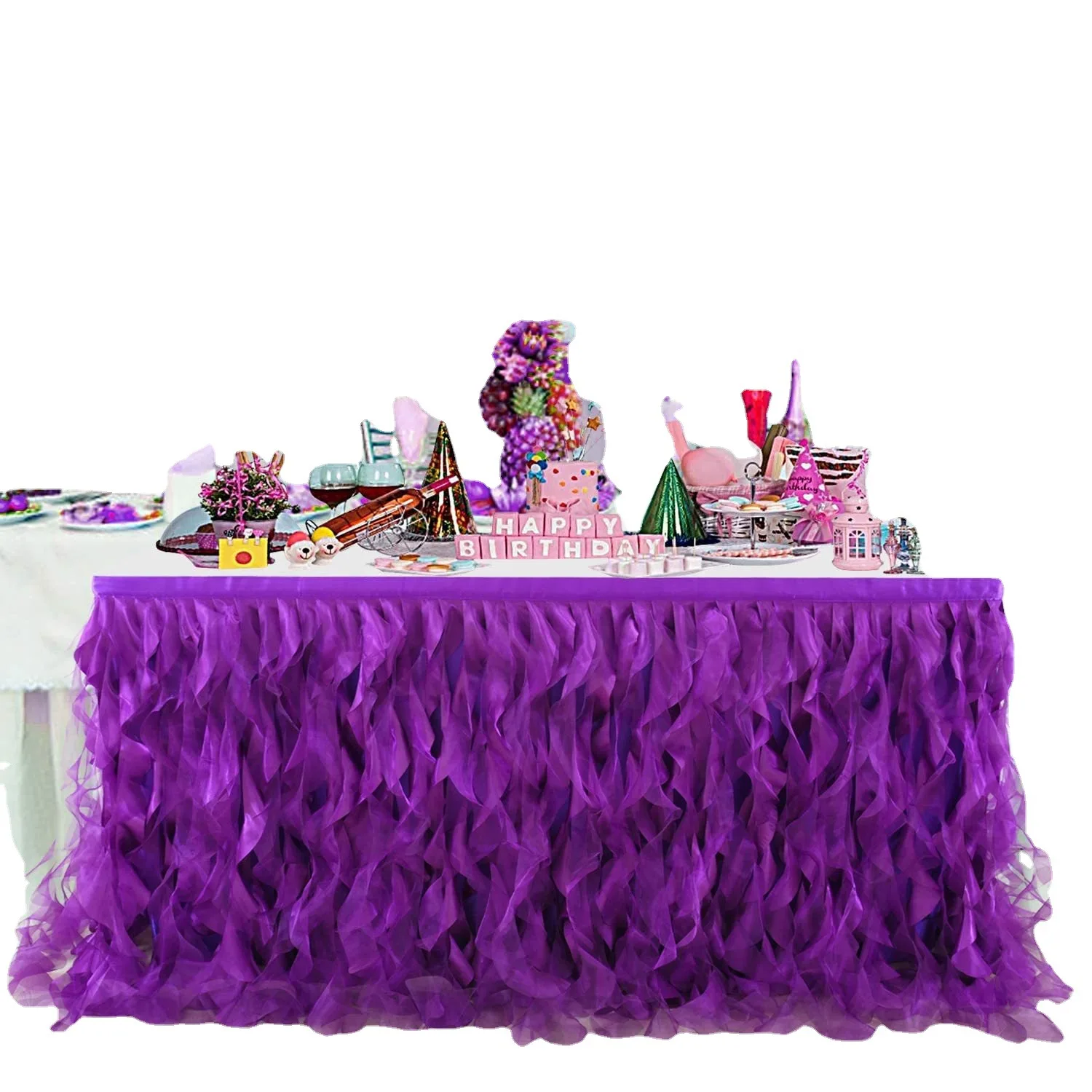 Gonna Tavolo Tulle Arcobaleno GewoneLife - 6 Metri Per Feste E Compleanni - Foto 13