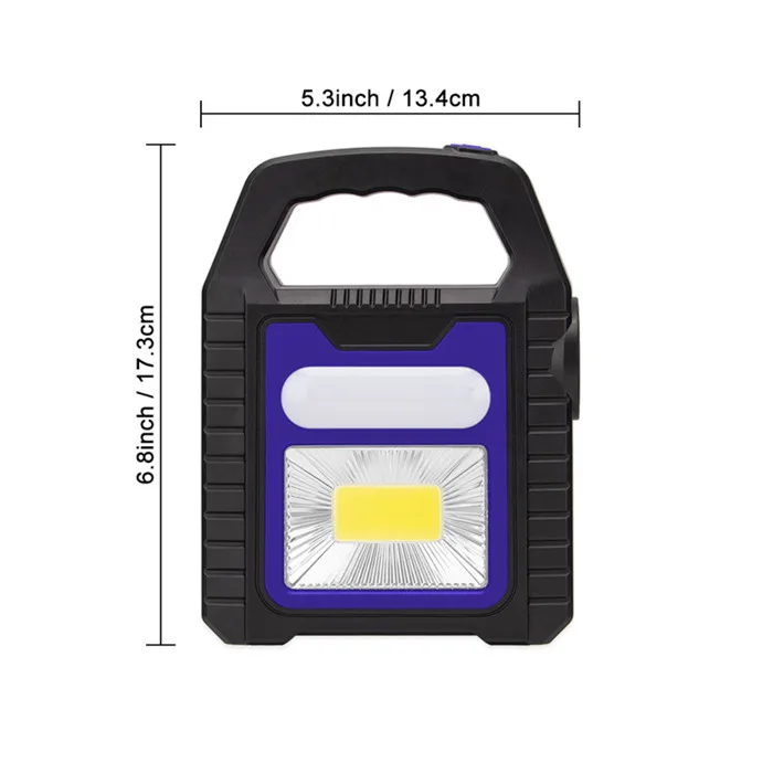 3 in 1 Solar USB Rechargeable Brightest COB LED Camping Lantern Charging for Device Waterproof Emergency Flashlight LED