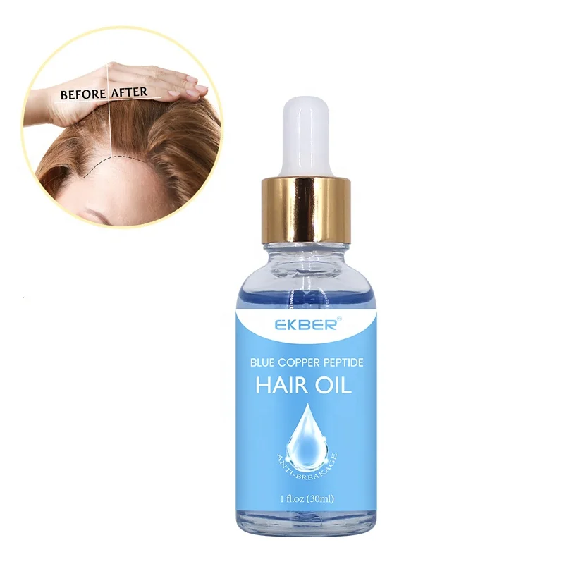 Hair Growth Essential Oil - Vegan Organic Ghk-Cu Peptide