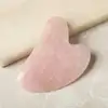 Gua sha de cuarzo rosa