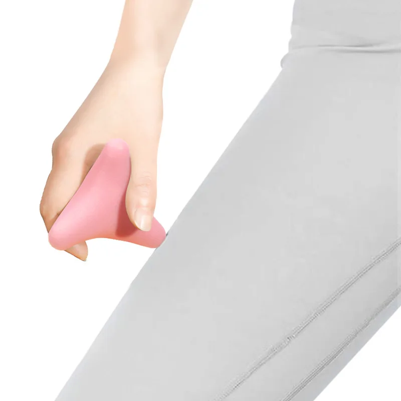 Silicone Rubber Palm Muscle Hexagonal Massage Ball with Four Triggering Points for Deep Tissue Relaxation Body Head Feet Breasts