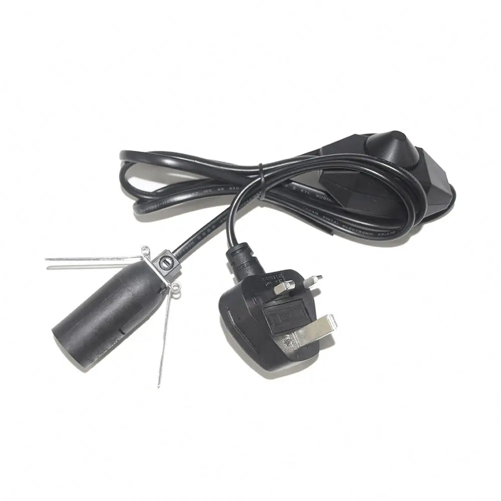 Câble De Lampe à Sel LAMARE - Prise EU - Interrupteur - Ampoule E14 Incluse - Blanc - 80-85 Cm