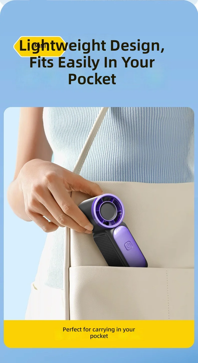 Mini Handheld Fan, USB, Portable, ABS, Plastic - detail 8