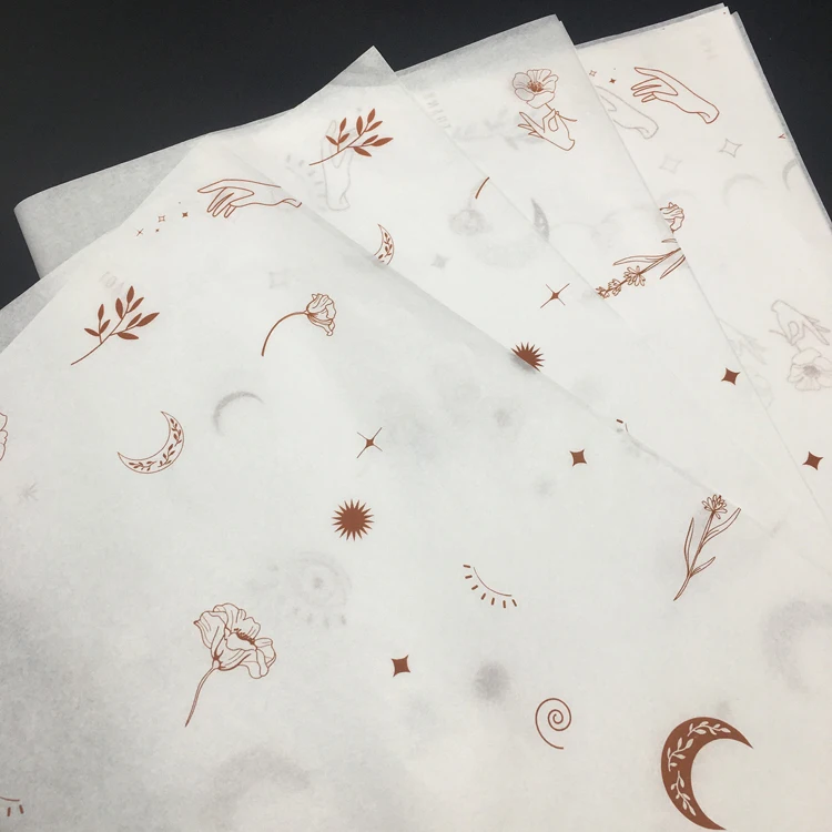 28gsm Custom Logo Printed Tissue Paper Package Wrapping Paper for Clothes Gift Wrap Packaging Supplies Wholesale