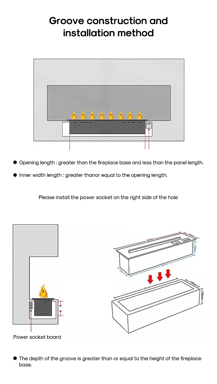 Electric Fireplace, 70-300cm, LED - detail 32