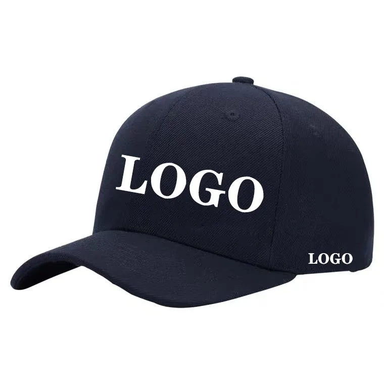 Custom Logo Print Embroidery 6 Panel Curve Brim Dad Hats Sport Baseball Caps