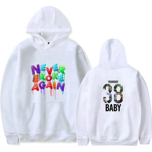 2024 New fleece Hot Spot Never Broke Again YoungBoy Rapper 100 polyester Hooded Sweatshirt clothing for men