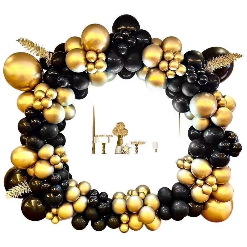 Wholesale Custom Black Gold Balloon Set Holiday Party Birthday Wedding Decoration Balloon Garland Arch Halloween Mother's Day