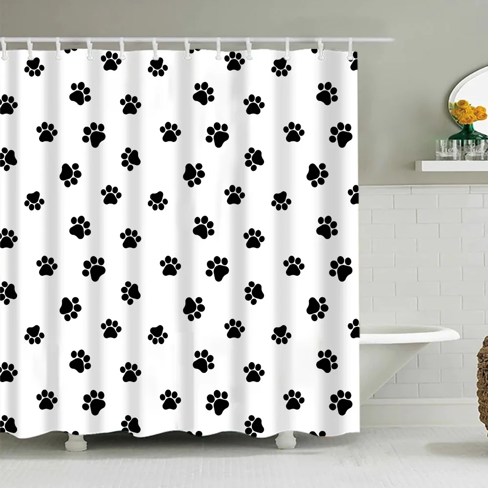 Wholesale Cat Claw Print Modern Shower Curtain,Waterproof Bathroom