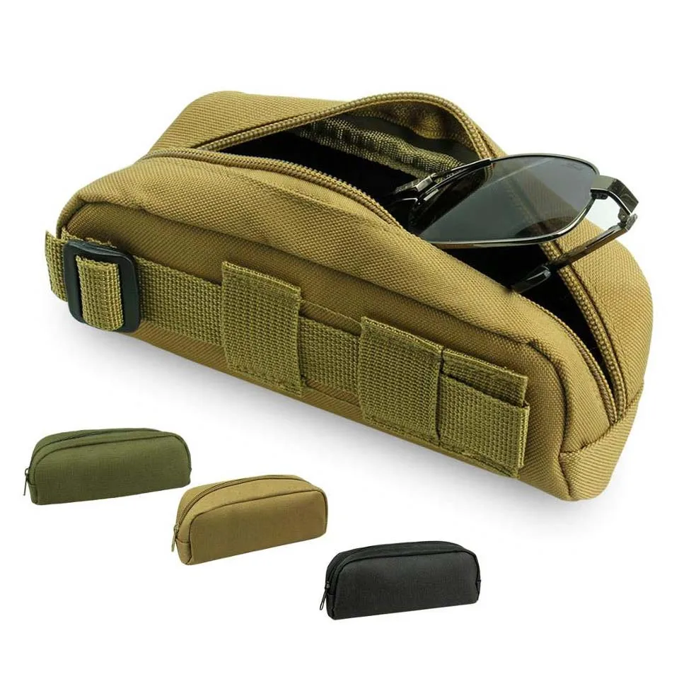 Étui Rigide Pour Lunettes - Tactique MOLLE - Poche Ceinture Avec Mousqueton - Outdoor, Militaire, Chasse