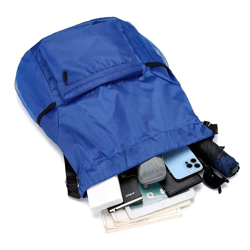 Custom Drawstring Backpack with Rope for Basketball Sports Swimming Training & Storage preview 3
